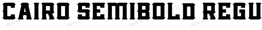Cairo SemiBold Regul字体转换